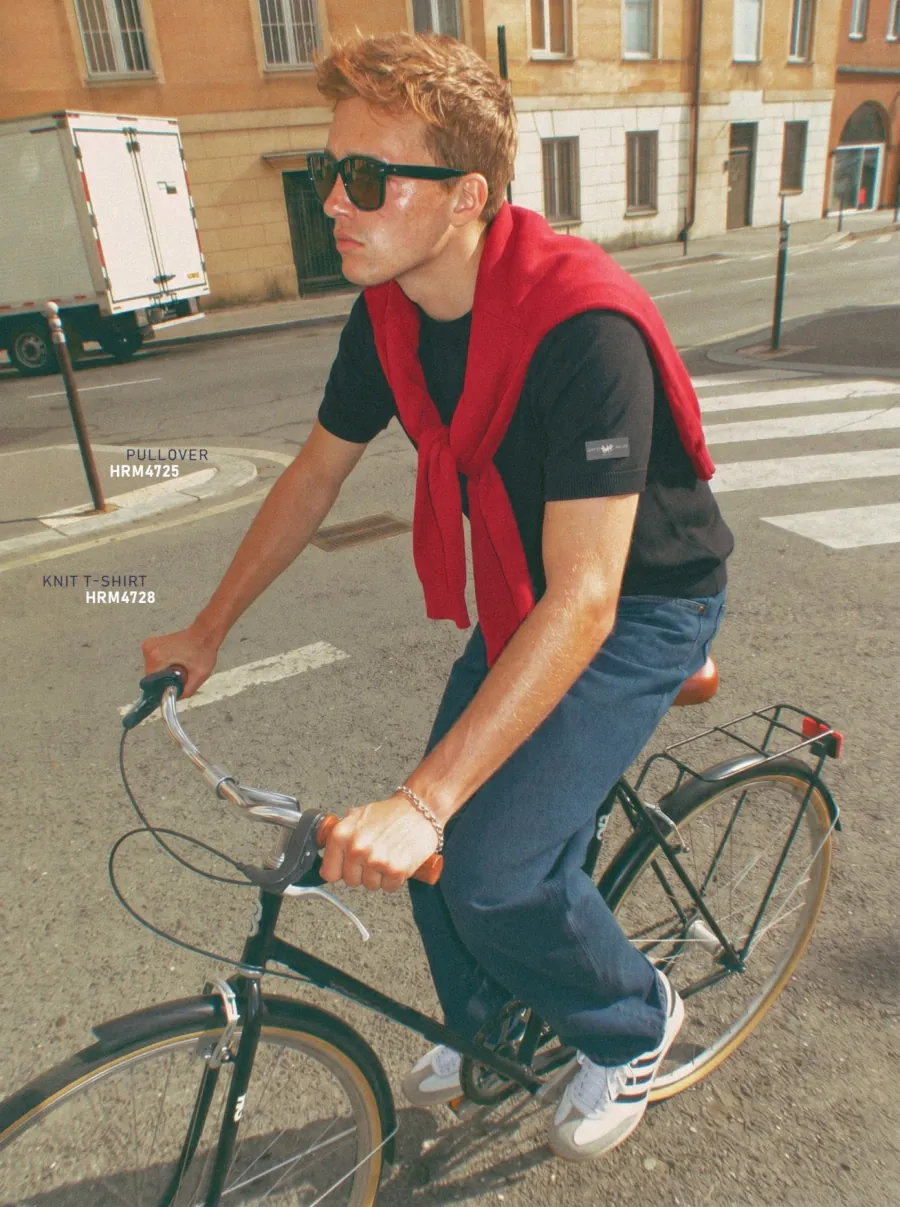 Harvey Miller Polo Club Lookbook Frühling/Sommer 2027, Seite 3 – Pullover HRM4725 & Knit T-Shirt HRM4728