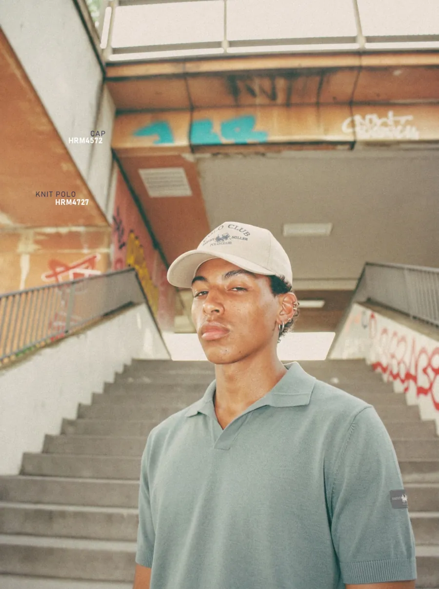 Harvey Miller Polo Club Lookbook Frühling/Sommer 2027, Seite 8 – Cap HRM4572 & Knit Polo HRM4727